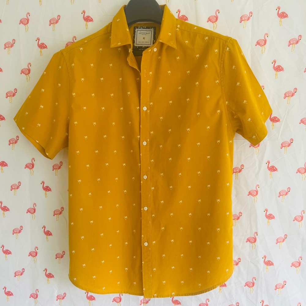 Cactus Man  Ricky Singh  Palm Print Mens Shirt L